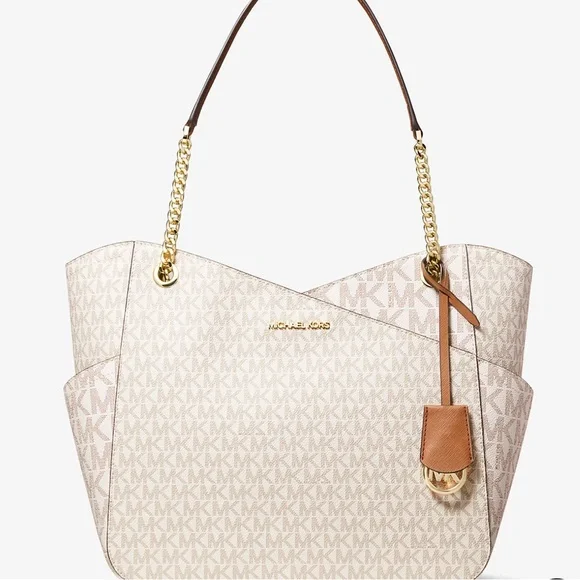 Michael Kors Patterned Tote with Gold Accents Women’s Girls Juniors NWT - Picture 2 of 8